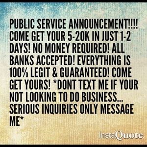 FAST CASH OPPORTUNITY